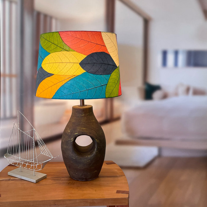 Eangee Home Design 11'' H x 16'' W Leaves Drum Lamp Shade Lighting